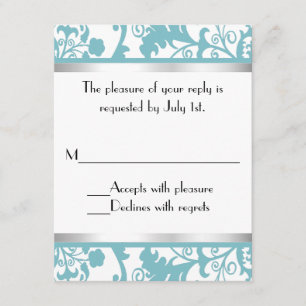 Tarjeta RSVP de ducha de boda