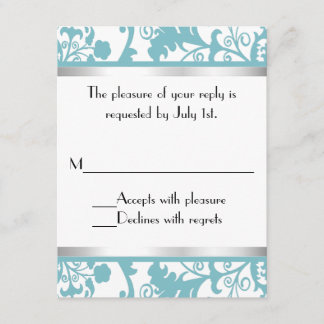 Tarjeta RSVP de ducha de boda