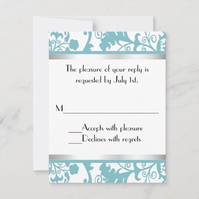 Tarjeta RSVP de ducha de boda (Anverso)