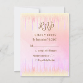 Tarjeta RSVP de Dusty Peach Peach Icicle Wedding