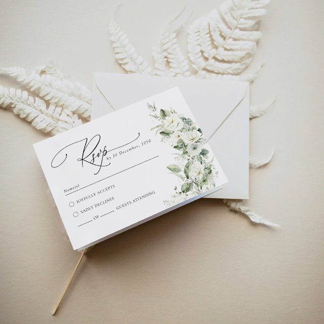 Tarjeta RSVP de Dusty Sage Green Wedding (Subido por el creador)