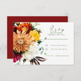 Tarjeta RSVP de Eclectic Florals