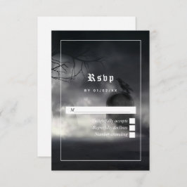 Tarjeta RSVP de Eerie Gothic Wedding