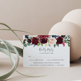 Tarjeta RSVP de Elección de Comida en Bloom Radian