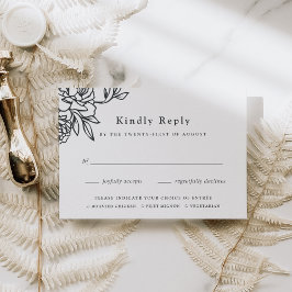 Tarjeta RSVP de Elección de Comida en Jardín Secre