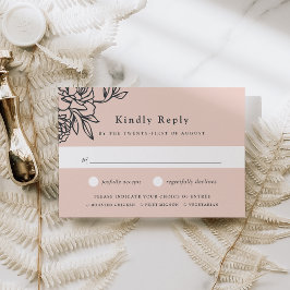 Tarjeta RSVP de Elección de Comida en Jardín Secre