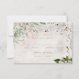 Tarjeta RSVP de Elección de Comida para Boda de Wh