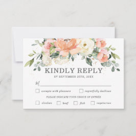 Tarjeta RSVP de elección de comida para Bodas de m
