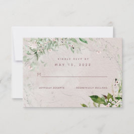 Tarjeta RSVP de elección de comida para Bodas de W