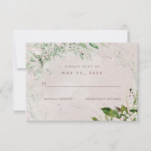 Tarjeta RSVP de elección de comida para Bodas de W