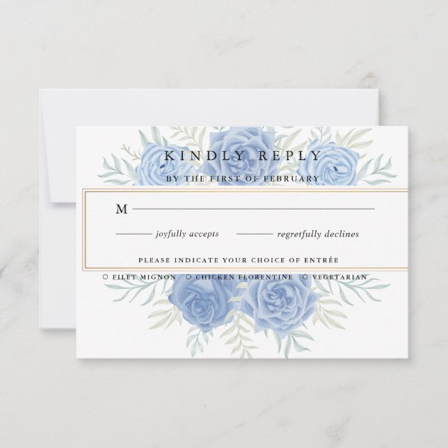 Tarjeta RSVP de Elección de Comida para Invierno R (Anverso)