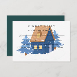 Tarjeta RSVP de Elección de Comida para Invierno R