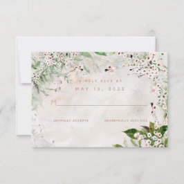 Tarjeta RSVP de elección de comidas para Boda de W