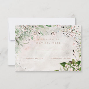 Tarjeta RSVP de elección de comidas para Boda de W