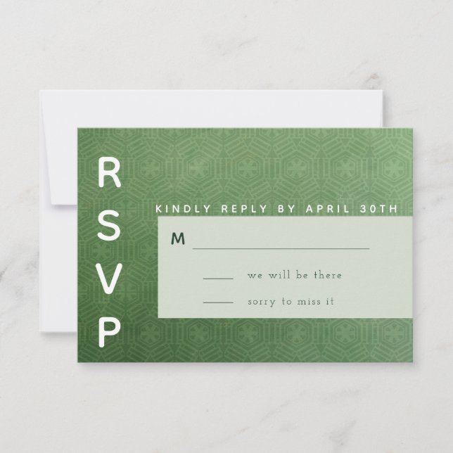 Tarjeta RSVP de Emerald City (Anverso)