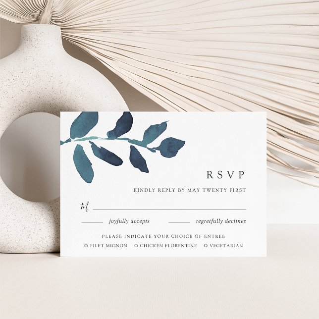 Tarjeta RSVP de Entree Botánico Presionado | Ultra (Subido por el creador)