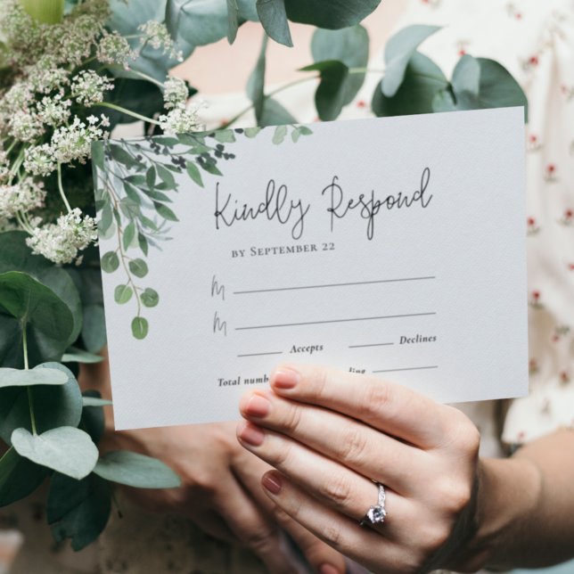 Tarjeta RSVP de Eucalyptus Wedding (Subido por el creador)