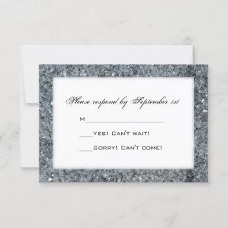 Tarjeta RSVP de Falsa Boda de Esparkle