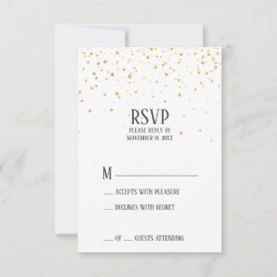 Tarjeta RSVP de Fiesta de Jubilación de Confetti d