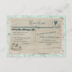 Tarjeta RSVP de Fiesta de viajes para maletas