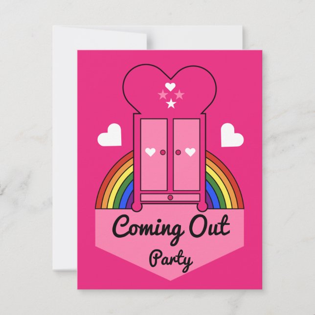 Tarjeta RSVP de Fiesta gay (Anverso)