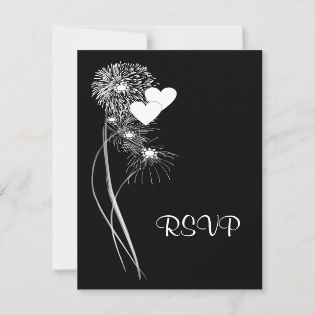 Tarjeta RSVP de Fireworks (Anverso)