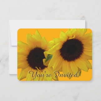 Tarjeta RSVP de flor de flor de girasol