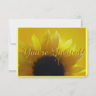 Tarjeta RSVP de flor de flor de girasol