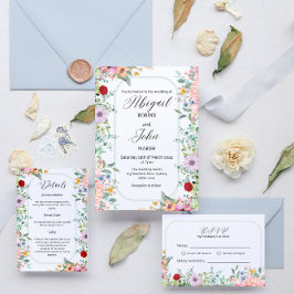 Tarjeta RSVP de Flor silvestre caprichosa