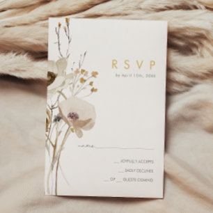 Tarjeta RSVP de Flor silvestre caprichosa