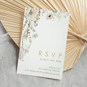 Tarjeta RSVP de Flor silvestre caprichosa