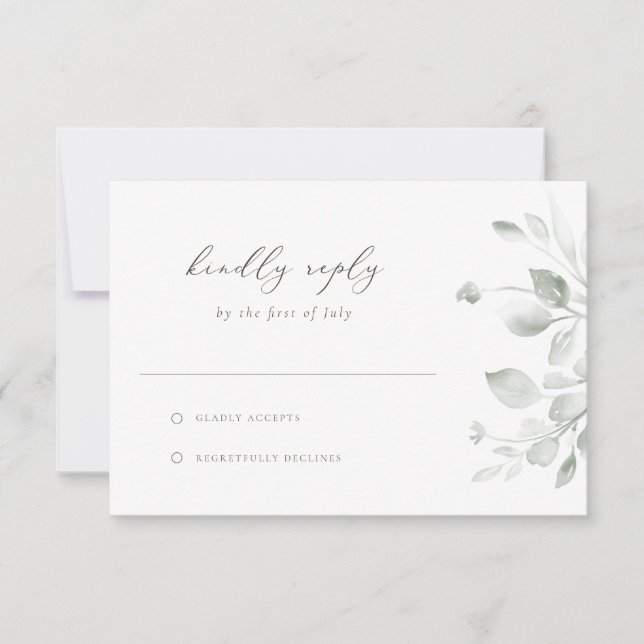 Tarjeta RSVP de Foliage Dreamy (Anverso)