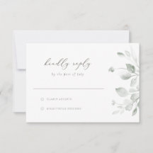 Tarjeta RSVP de Foliage Dreamy