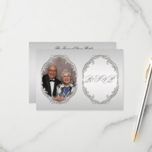 Tarjeta RSVP de foto del 60 aniversario del Boda