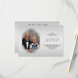 Tarjeta RSVP de foto del 60 aniversario del Boda