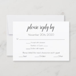 Tarjeta RSVP de gabinete