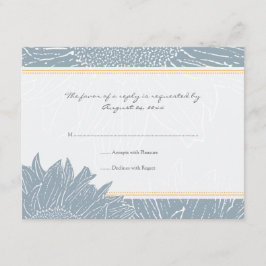 Tarjeta RSVP de girasol: Naranja