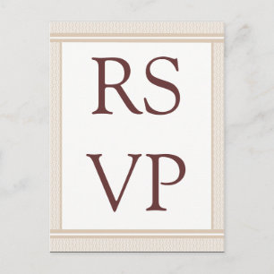 Tarjeta RSVP de Glam refinada