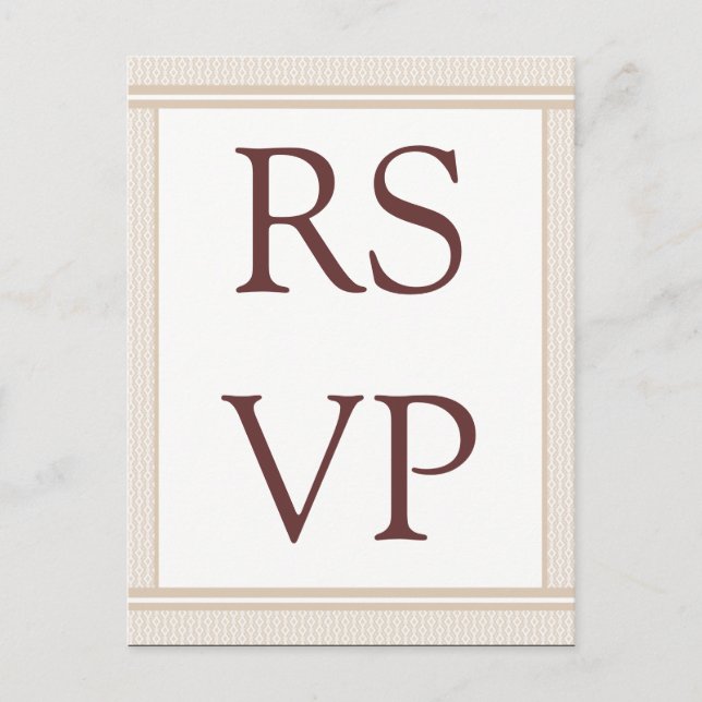Tarjeta RSVP de Glam refinada (Anverso)