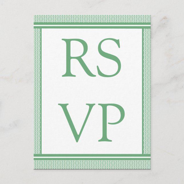 Tarjeta RSVP de Glam refinada (Anverso)