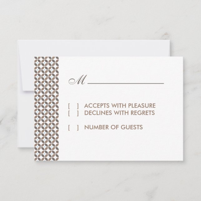 Tarjeta RSVP de glamour vintage (Anverso)