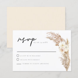 Tarjeta RSVP de Grado CIERA Boho Dry Pampas