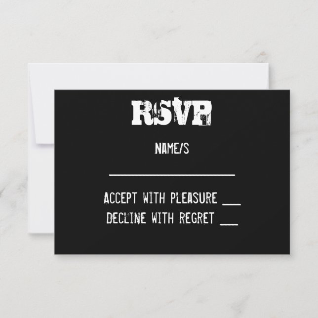 Tarjeta RSVP de graffiti urbano (Anverso)