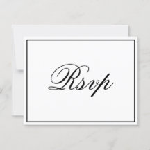 Tarjeta RSVP de guión elegante