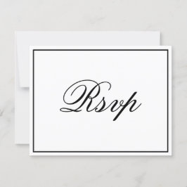 Tarjeta RSVP de guión elegante