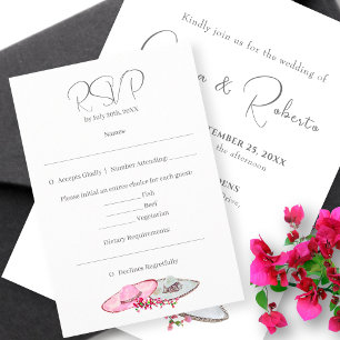 Tarjeta RSVP de Hacienda Blanca Rosa Boda de Méxic