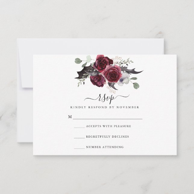 Tarjeta RSVP de Halloween (Anverso)