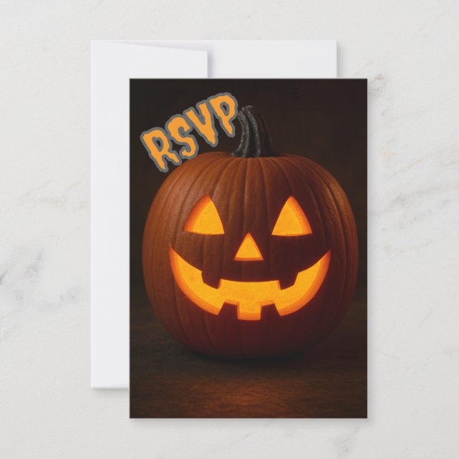Tarjeta RSVP de Halloween (Anverso)
