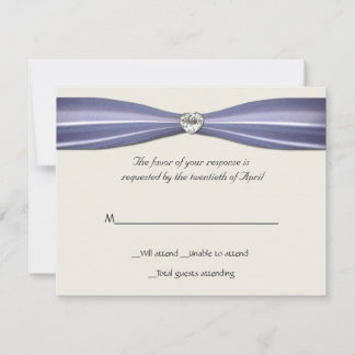 Tarjeta RSVP de Heart Diamond