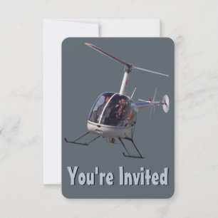 Tarjeta RSVP de Helicopter Party Invitaciones de H